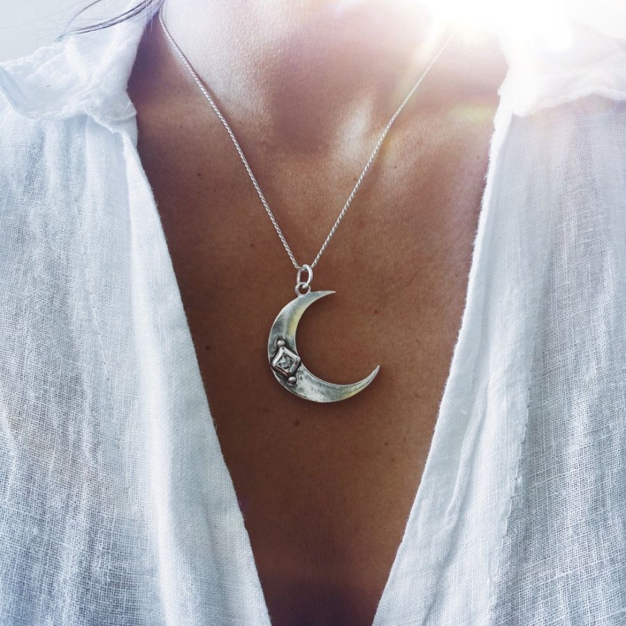 Joyas Delacons Joyas | Colgante New White Moon