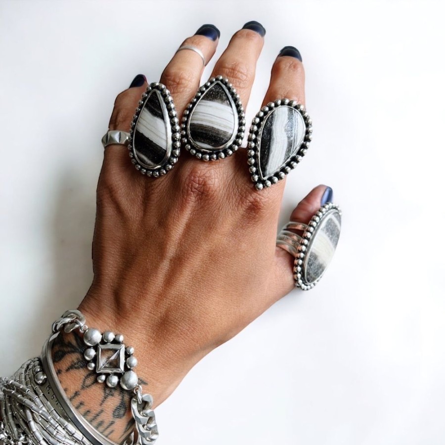 Joyas Delacons Joyas | Anillo Jaspe Zebra