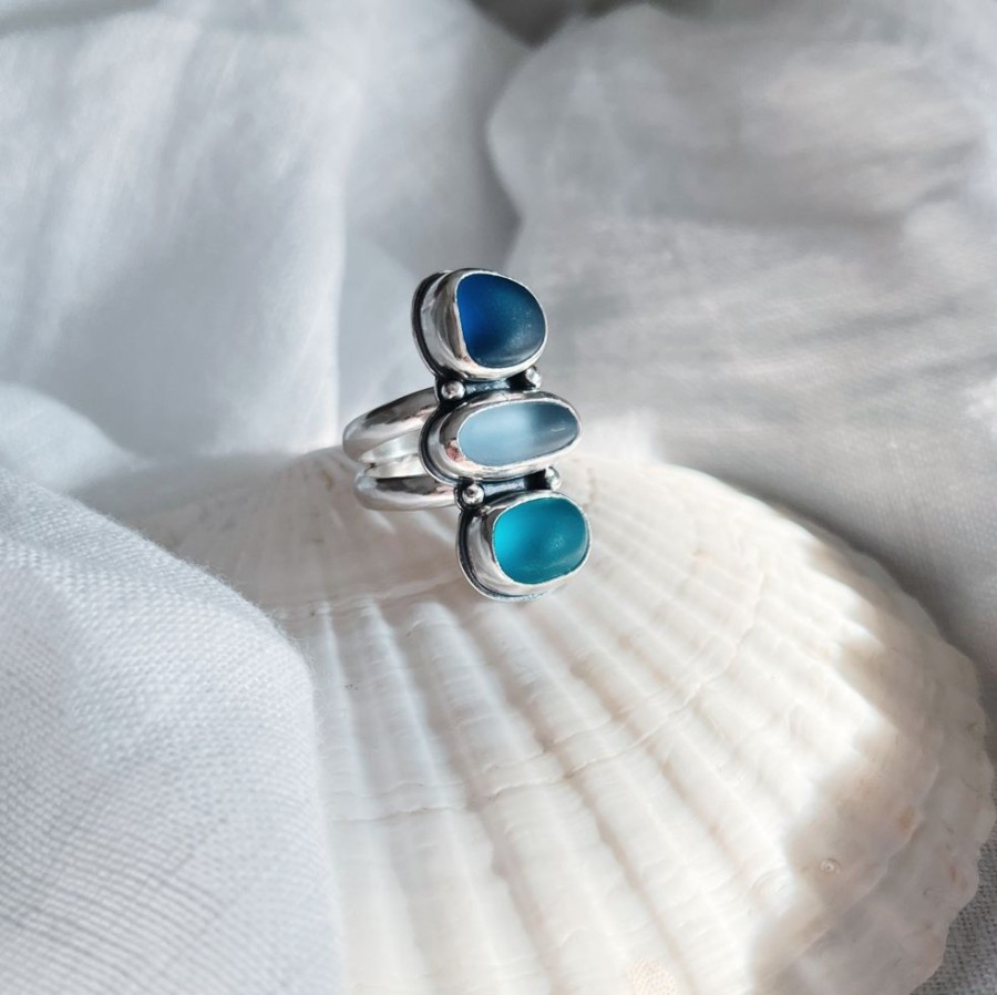 Joyas Delacons Joyas | Anillo Amalfi Sea Glass - 4