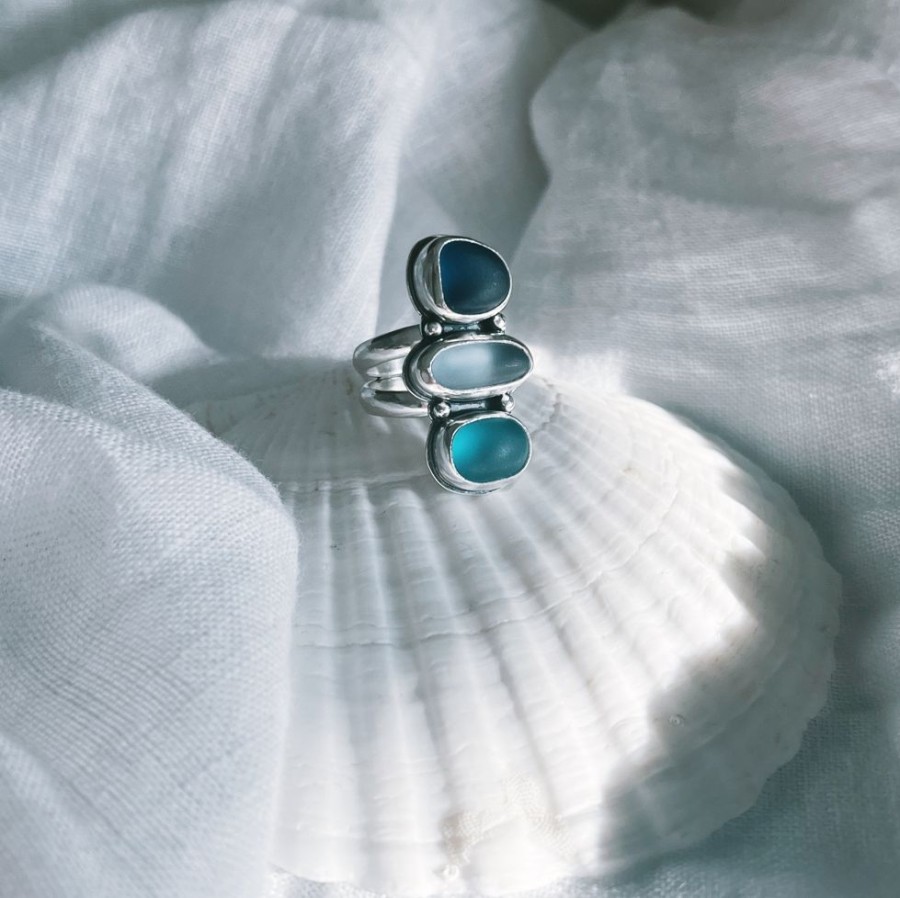 Joyas Delacons Joyas | Anillo Amalfi Sea Glass - 4