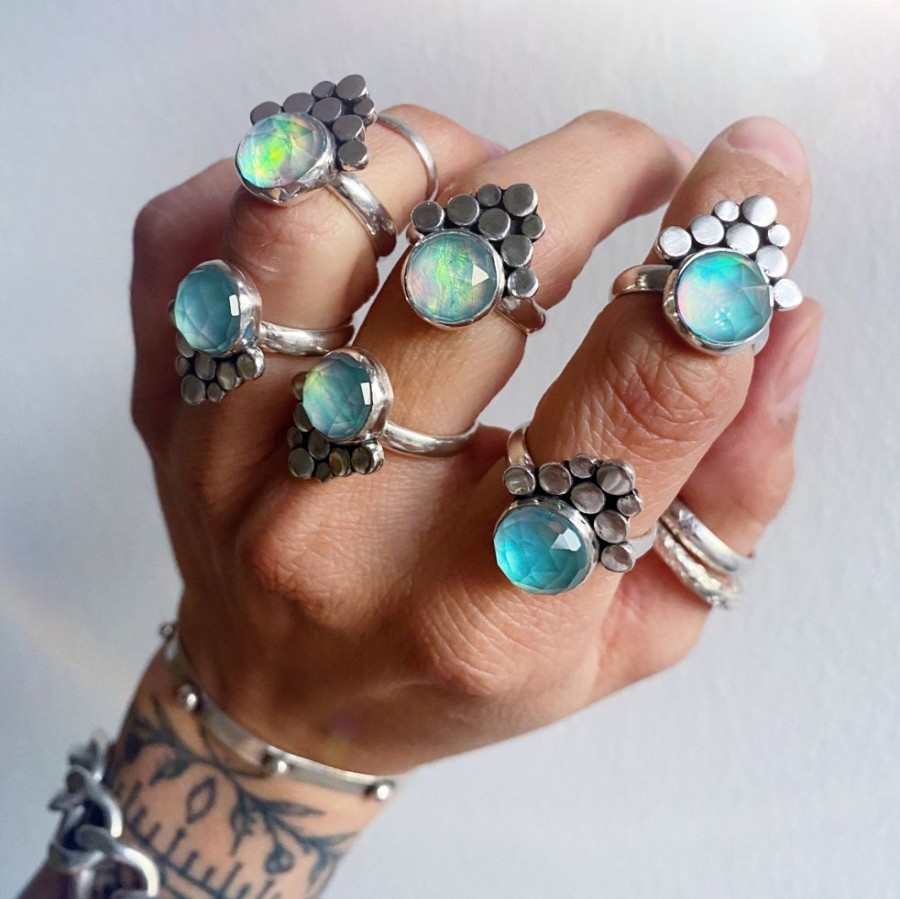 Joyas Delacons Joyas | Anillo Romi Aurora Boreal "Aqua"