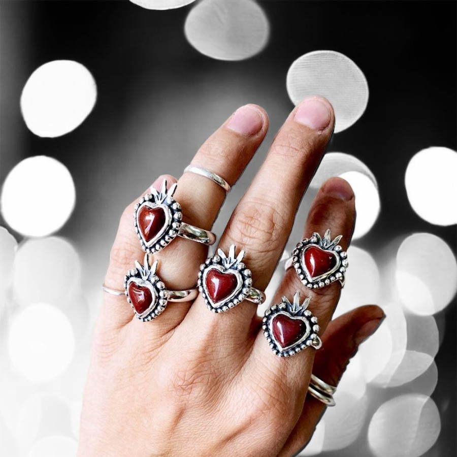 Joyas Delacons Joyas | Anillo Detente Jaspe Rojo