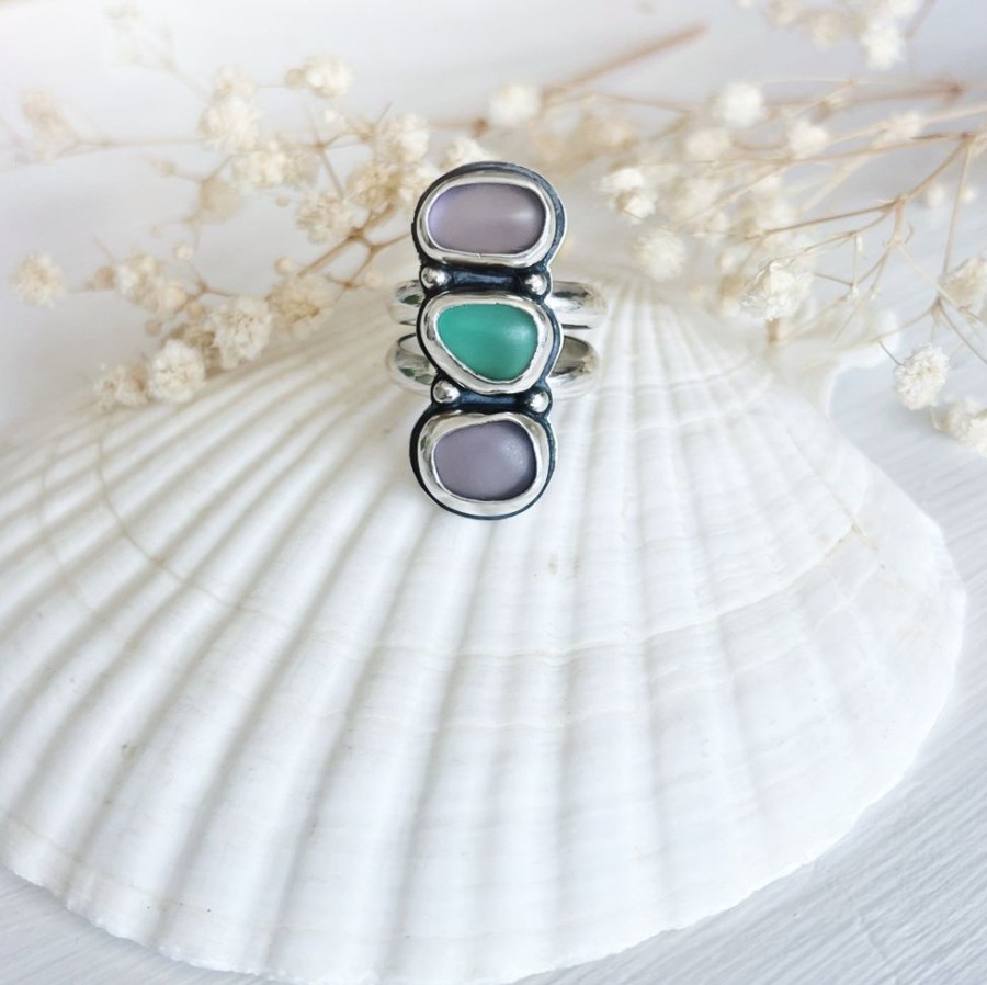 Joyas Delacons Joyas | Anillo Amalfi Sea Glass - 7