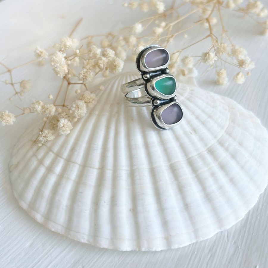 Joyas Delacons Joyas | Anillo Amalfi Sea Glass - 7