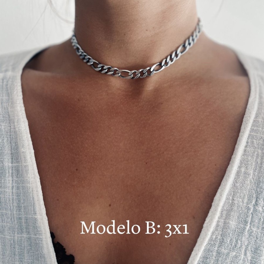 Joyas Delacons Joyas | Choker Cadena Figaro