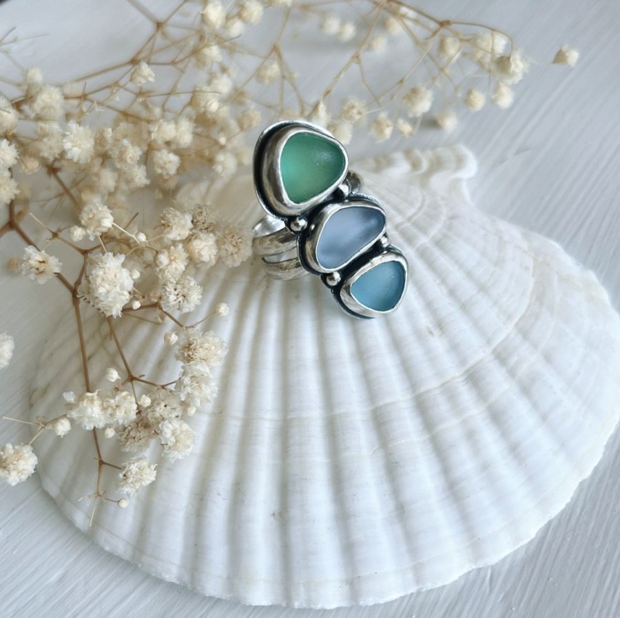 Joyas Delacons Joyas | Anillo Amalfi Sea Glass - 8