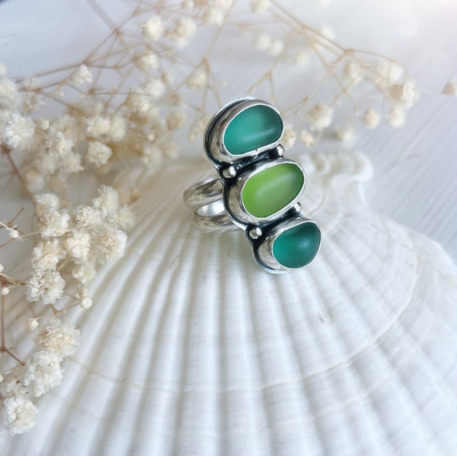 Joyas Delacons Joyas | Anillo Amalfi Sea Glass - 6