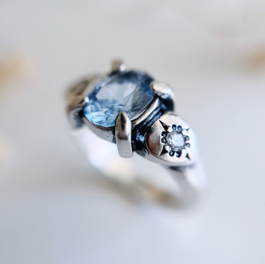 Joyas Delacons Joyas | Anillo Lourdes Sky Blue