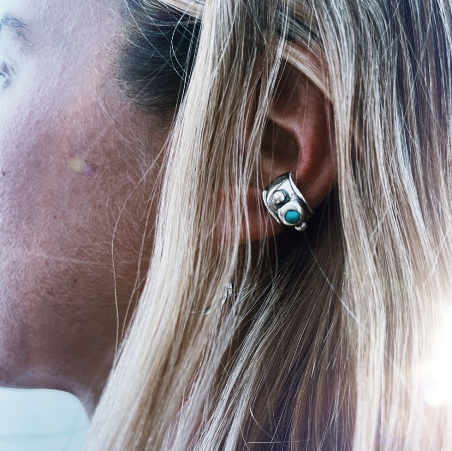 Joyas Delacons Joyas | Ear Cuff Waves + Turquesa