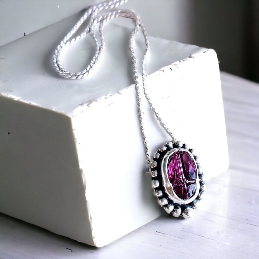 Joyas Delacons Joyas | Colgante Escarabajo Cristal Morado Swarovski