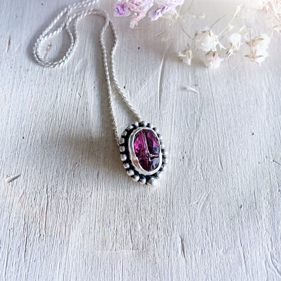 Joyas Delacons Joyas | Colgante Escarabajo Cristal Morado Swarovski